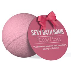 Супербомбочка для ванни Dona Bath Bomb — Rosey Posey (128 г), приємний аромат троянди SO1833 фото