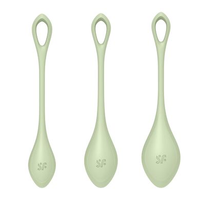 Набір йоні намистин Satisfyer Yoni Power 2 Light Green, диаметр 2-2,5-3см, вес 22-44-73гр SO5549 фото