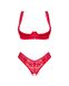 Комплект білизни Obsessive Lacelove cupless 2-pcs set XL/2XL Red, відкритий доступ, відкриті груди SO8654 фото 3