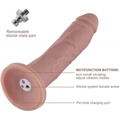 Фаллоимитатор 10.2″ с вибрацией для секс-машин Hismith Silicone Dildo with Vibe, съемный коннектор SO6211 фото