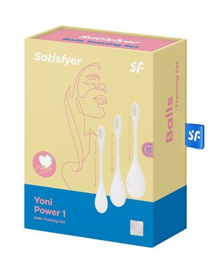 Набор йони бусин Satisfyer Yoni Power 1 White, диаметр 2-2,5-3см, вес 22-46-74гр SO6735 фото