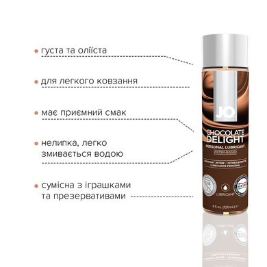 Смазка на водной основе System JO H2O — Chocolate Delight (120 мл) без сахара, растительный глицерин SO1776 фото