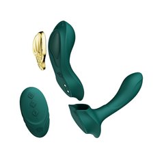 Смарт-вібратор у трусики Zalo - AYA Turquoise Green, насадка та пульт ДК SO6647 фото